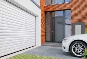 white roller garage door