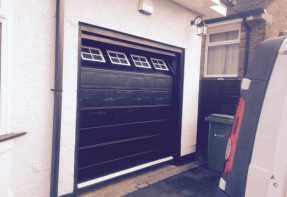 finished roller garage door installation