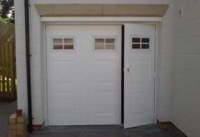 side hinged garage door