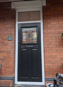 black composite doors